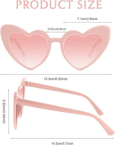Heart Sunglasses Bachelorette Vintage Heart Shaped Glasses for Wedding Bridesmaid Party Favor Accessories in Kuwait
