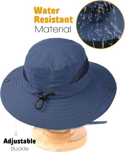 Camptrace Toddler Kids Sun Hat UPF 50+ Wide Brim Bucket Hat Outdoor Baby Beach Hat for Boys Girls 2-13 Years in Kuwait