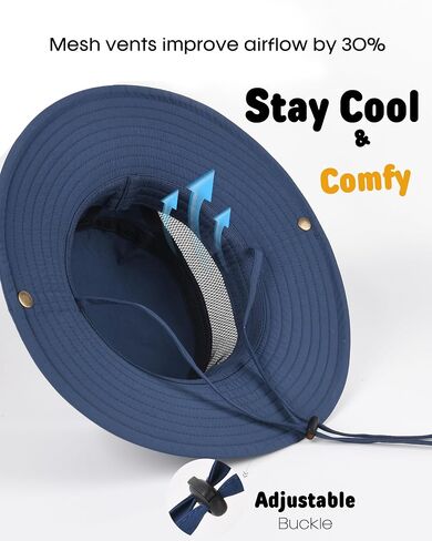 Camptrace Toddler Kids Sun Hat UPF 50+ Wide Brim Bucket Hat Outdoor Baby Beach Hat for Boys Girls 2-13 Years in Kuwait