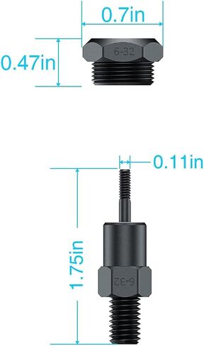 Nut Rivet Tool Accessories Rivet Nut Mandrel & Nose Piece 8-32 2-Pack in Kuwait