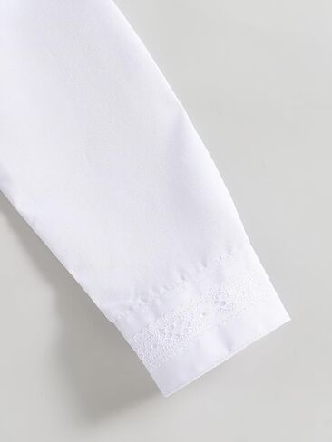 Girls' Long Sleeve Peter Pan Collar Shirt Girls School Uniform Shirts in Kuwait