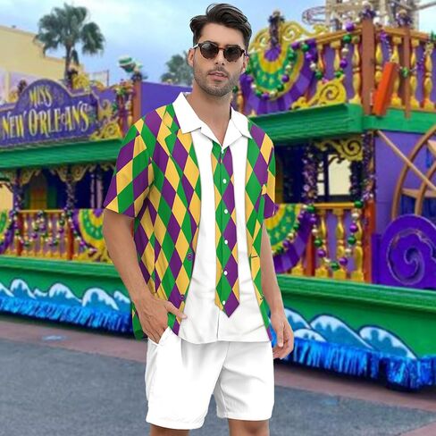 Color Cosplayer St. Patrick's Mens Mens Button Down Dorts Arrish Hawaiian Shirt للرجال in Kuwait