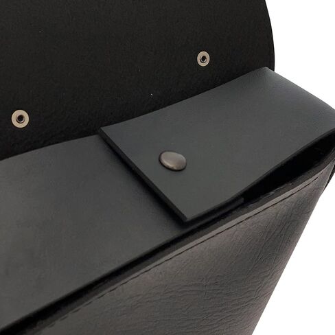 Willie & Max Black Leather Motorcycle Swingarm Bag for Softail/Triangulated Swingarm Models - Chrome Buckle - Made in USA [59823-08] in Kuwait