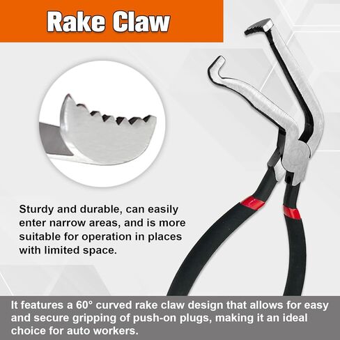 37960 Electrical Disconnect Pliers,8in Automotive Electrical Connector Pliers for Push Tab Style Plugs,Straight Head Black in Kuwait