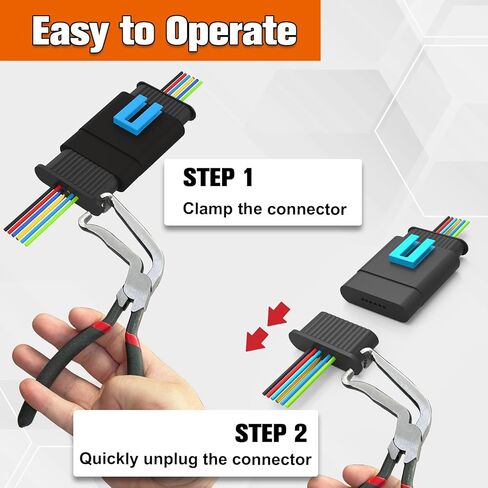 37960 Electrical Disconnect Pliers,8in Automotive Electrical Connector Pliers for Push Tab Style Plugs,Straight Head Black in Kuwait