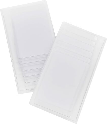 Pack of 2 Clear Plastic Wallet Inserts, Vinyl Sleeves Made for Credit Cards, Driver License, Pictures, Student IDs and Trimmed Photos (Trifold_12Page) in Saudi Arabia