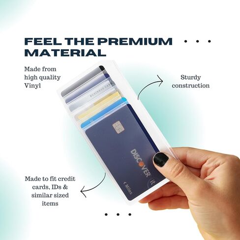 Pack of 2 Clear Plastic Wallet Inserts, Vinyl Sleeves Made for Credit Cards, Driver License, Pictures, Student IDs and Trimmed Photos (Trifold_12Page) in Saudi Arabia