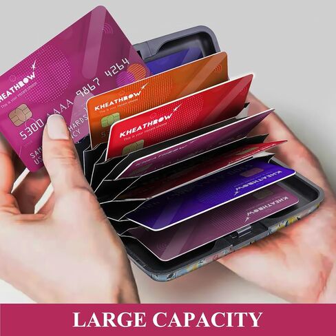 Mini RFID Aluminum Credit Card Holder for Women Men, Slim Business Hard Card Case, Cute Card Wallet ID Case Cute Skeleton Flag in Kuwait