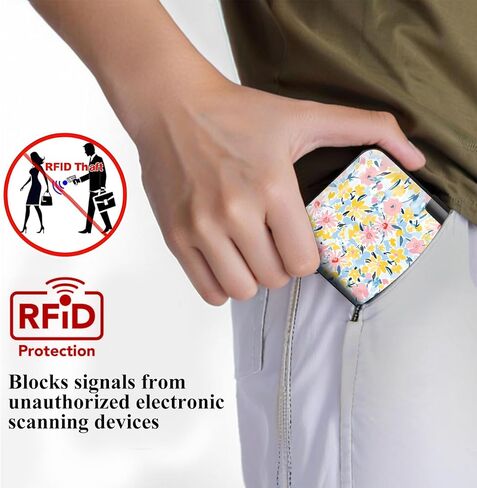 Mini RFID Aluminum Credit Card Holder for Women Men, Slim Business Hard Card Case, Cute Card Wallet ID Case Cute Skeleton Flag in Kuwait