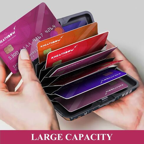 Mini RFID Aluminum Credit Card Holder for Women Men, Slim Business Hard Card Case, Cute Card Wallet ID Case Cute Skeleton Flag in Kuwait