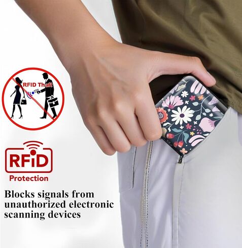 Mini RFID Aluminum Credit Card Holder for Women Men, Slim Business Hard Card Case, Cute Card Wallet ID Case Cute Skeleton Flag in Kuwait