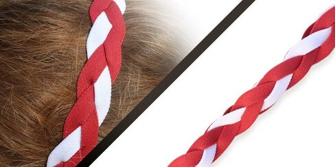 No Slip Grip/Non-Slip Sports/Athletic Nylon Triple Braided Sport Headband for Girls and Women. Perfect for Running, Softball, Basketball, Tennis, Volleyball, Yoga & Working Out in Kuwait