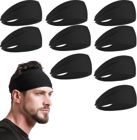 Sports Headband for Men, Stretchy Unisex Sweatband for Running, Cycling, Yoga, Workout, Hairband for Women and Mens in Saudi Arabia