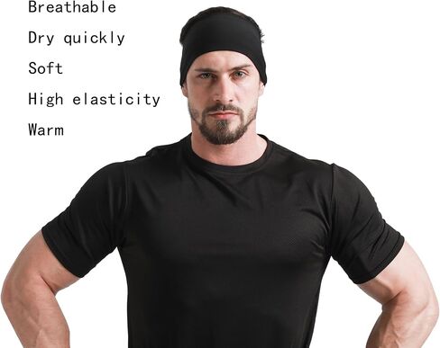 Sports Headband for Men, Stretchy Unisex Sweatband for Running, Cycling, Yoga, Workout, Hairband for Women and Mens in Saudi Arabia