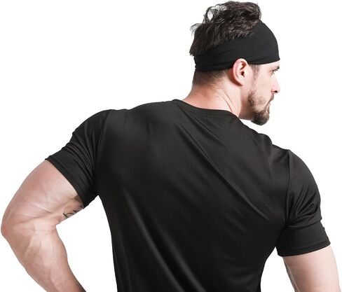 Sports Headband for Men, Stretchy Unisex Sweatband for Running, Cycling, Yoga, Workout, Hairband for Women and Mens in Saudi Arabia