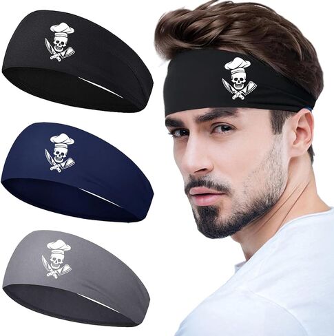 عصابات الرأس الرياضية للرجال 3pcs عصابات العرق العصابات رجال عرقات العرق للنساء رجال يديرون عصابات الرأس in Kuwait