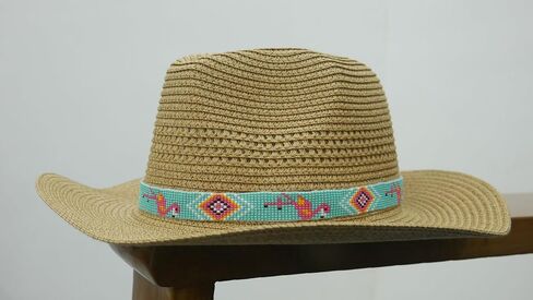 مصنوعة يدويًا Hatband على الطراز الأمريكي الأصلي ، بذرة حبة Hatband Western For Hats-2 (Pattern-5) in Saudi Arabia