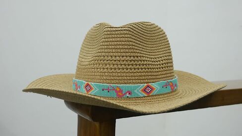 مصنوعة يدويًا Hatband على الطراز الأمريكي الأصلي ، بذرة حبة Hatband Western For Hats-2 (Pattern-5) in Saudi Arabia