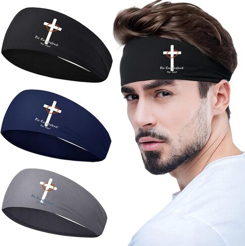 عصابات الرأس الرياضية للرجال 3pcs عصابات العرق العصابات رجال عرقات العرق للنساء رجال يديرون عصابات الرأس in Kuwait