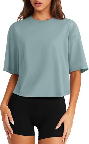 LaSlulu Womens Cotton Short Sleeve Dorts Torts Lourd in Saudi Arabia