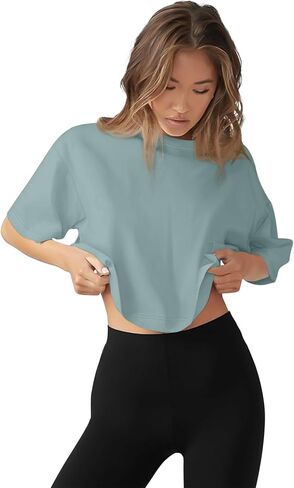 LaSlulu Womens Cotton Short Sleeve Dorts Torts Lourd in Saudi Arabia