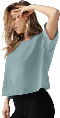 LaSlulu Womens Cotton Short Sleeve Dorts Torts Lourd in Saudi Arabia