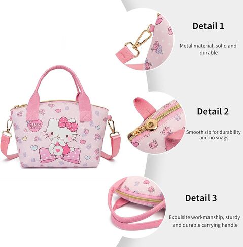 Cute Mini Purse Crossbody, Soft PU Leather Messenger Shoulder Bag Cartoon Handbag, 2Pcs in Saudi Arabia