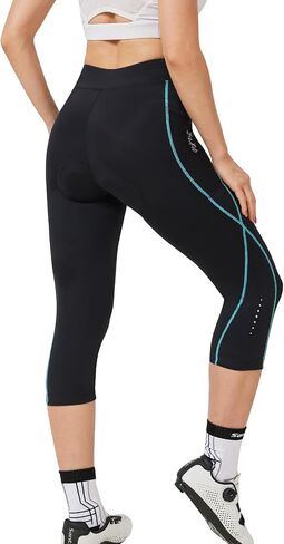 Santic Women's Bike Pants 4D Padded Cycling Capris Shorts 3/4 Biking Tights Bicycle Capris in Saudi Arabia