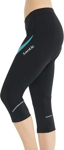 Santic Women's Bike Pants 4D Padded Cycling Capris Shorts 3/4 Biking Tights Bicycle Capris in Saudi Arabia