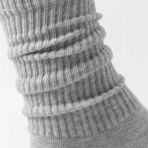 Womens Cozy Crew Socks Cotton Slouch Socks Casual Calf Socks Trouser Dress Socks Boot Socks 3 pairs in Saudi Arabia