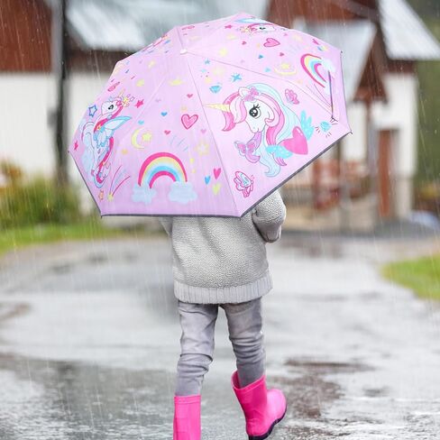 المظلة المظلة القابلة للطي المظلة مع الحماية من الأشعة فوق البنفسجية المحمولة فتح/إغلاق تصميم آمن مضاد للرياح مقاومة للرياح ، ومضغوط ، وخفيفة الوزن ، المظلة اللطيفة للفتيات والفتى in Kuwait