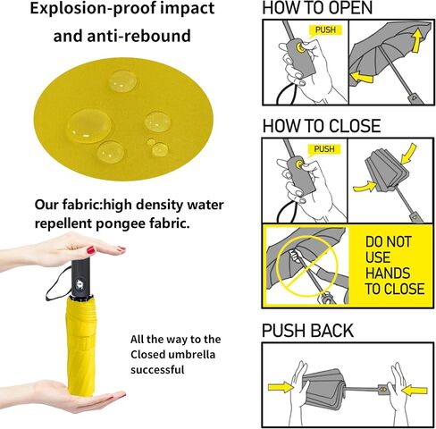 Windproof Travel Umbrella Sturdy Fiberglass Frame Compact Umbrella Auto Open Close Portable UV Protection. in Saudi Arabia