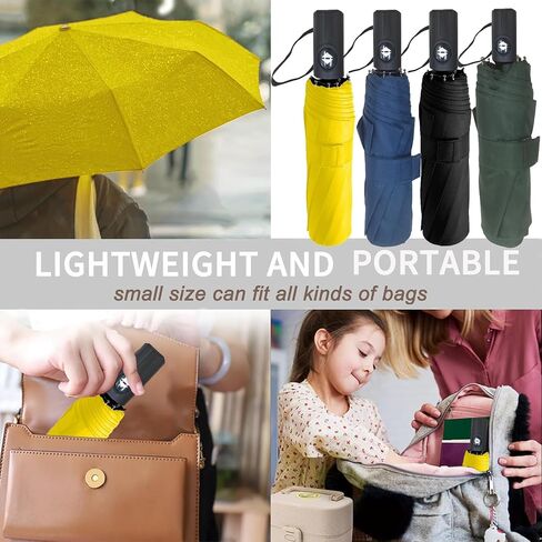 Windproof Travel Umbrella Sturdy Fiberglass Frame Compact Umbrella Auto Open Close Portable UV Protection. in Saudi Arabia