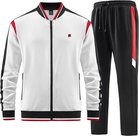 ANOTWENER Men's Casual 2 Piece Tracksuit Sets Long Sleeve Full Zip Jacket and Sweatpants Jogging Sport Outfits Sweatsuits in Saudi Arabia