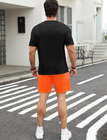 LecGee Men's Hawaiian Short Sleeve Tracksuit Summer T Shirt & Shorts set Aloha Tropical Two Piece Casual Daily Beach in Saudi Arabia