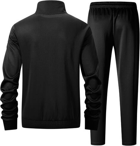 ANOTWENER Men's Casual 2 Piece Tracksuit Sets Long Sleeve Full Zip Jacket and Sweatpants Jogging Sport Outfits Sweatsuits in Saudi Arabia
