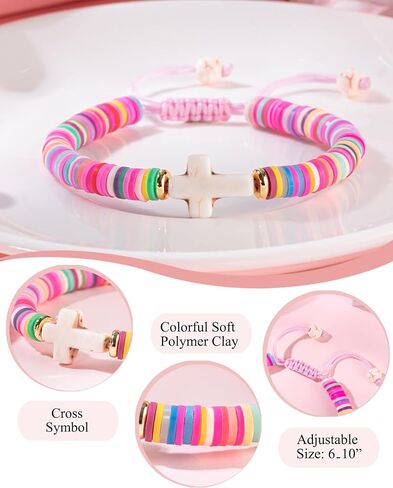 Shonyin Cross Bracelet for Girls - First Communion, Baptism, Confirmation Gifts for Girl, Pearl Jewelry for Your Little Girls in Kuwait