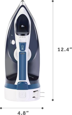 Sunbeam Turbo Steam Iron, 1700 Watt, Nonstick Ceramic Soleplate, Horizontal or Vertical Shot of Steam, Quick Heating, 3-Way Auto-Off, White and Chrome in Kuwait