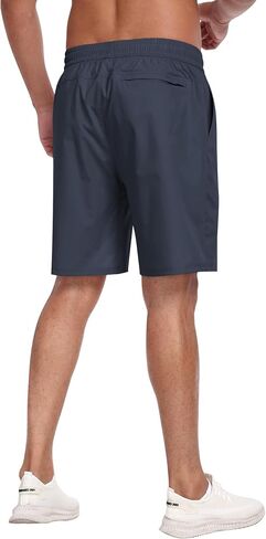 3 Pack Men's Athletic Running Shorts with Zipper Pockets,Quick Dry Gym Workout Basketball Hiking Shorts for Men in Saudi Arabia