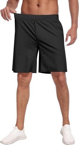 3 Pack Men's Athletic Running Shorts with Zipper Pockets,Quick Dry Gym Workout Basketball Hiking Shorts for Men in Saudi Arabia