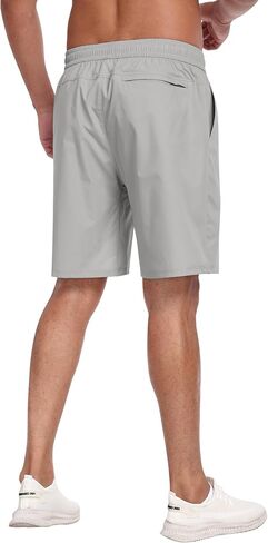 3 Pack Men's Athletic Running Shorts with Zipper Pockets,Quick Dry Gym Workout Basketball Hiking Shorts for Men in Saudi Arabia