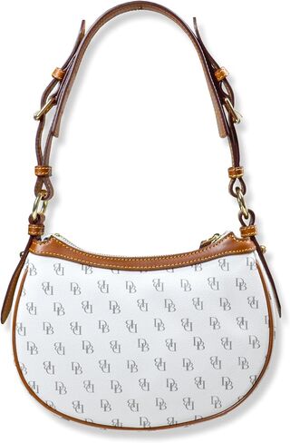 Dooney & Bourke النسائي الكلاسيكي Jacquard Print Round Crescent Hobo Bage ، in Kuwait