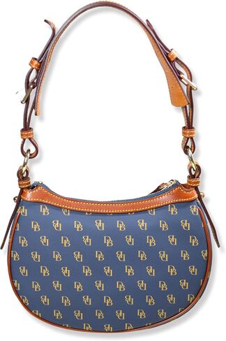 Dooney & Bourke النسائي الكلاسيكي Jacquard Print Round Crescent Hobo Bage ، in Kuwait