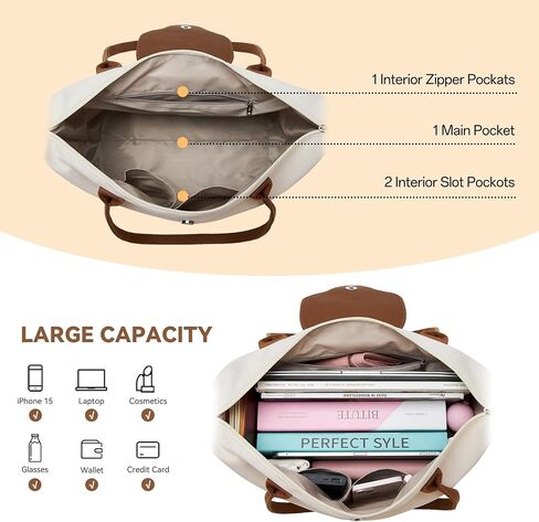 KALIDI Tote Bag for Women Nylon Top-Handle Purse,Shoulder Hobo handBag with Zipper Leisure Foldable Weekend in Saudi Arabia
