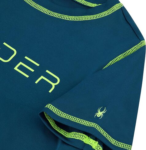 Spyder Kid's Swimwear Boys' Rash Guard UPF 30+, Quick-Dry Trunks, 2-Piece Swim Set, Brief Liner, Pockets in Saudi Arabia