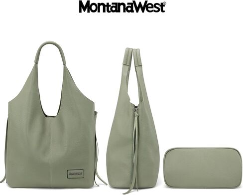 Montana West Slouchy Hobo Bags for Women Soft Designer Shoulder Purses Ladies Top Handle Handbag in Kuwait