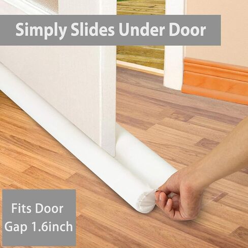 Draft Door Stopper 36 Inches, Draft Guard for Interior Door, Heavy Duty Door Sweep, Sound Proof Reduce Noise Keeping Warm in and Cold Out, Thicker Door Draft in Kuwait