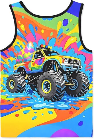 Hgvoetty Boys Tank Tops Tops Graphic Slictivess Thirts Kids Girls 3D Novelty Summer Tank Hirtshirts for Youth 4-16 Years in Saudi Arabia