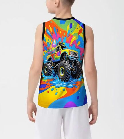 Hgvoetty Boys Tank Tops Tops Graphic Slictivess Thirts Kids Girls 3D Novelty Summer Tank Hirtshirts for Youth 4-16 Years in Saudi Arabia