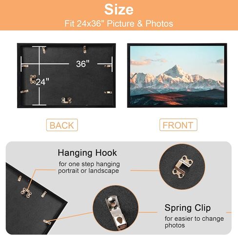 24x36 Poster Frame Black Large Metal Frame 24x36 Frame for Wall Vertical or Horizontal Display, 3 Pack in Saudi Arabia